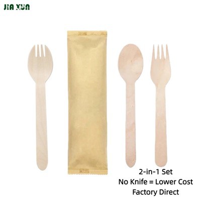 Priemyselné zásobovacie riešenie: Sada dvoch brezových vidlíc a lyžíc (OEM/ODM)